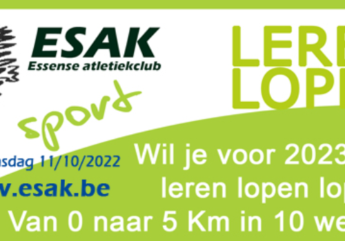 Nieuwe sessie Start to Run van 0 naar 5 Km start op 11 okt