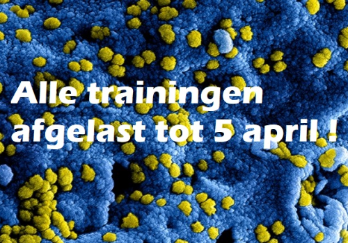 Alle trainingen en activiteiten afgelast tot 5 april